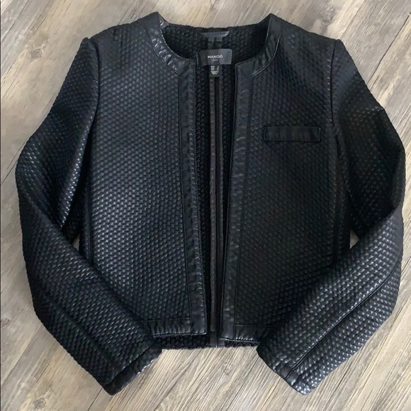 Mango Jackets & Blazers - Mango Suit Faux Leather Jacket